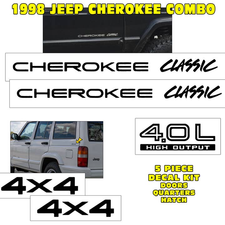 1998 Jeep Cherokee Classic XJ - 3 Decal Kits - COMBO for wholesale by I Make Stickerz