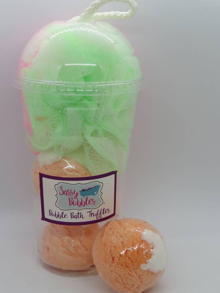 Sassy Bubbles Truffle Shake, Georgia Peach, 3 pack for wholesale by Sassy Bubbles