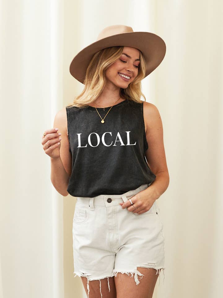 LOCAL Mineral Graphic Tank Top for wholesale by OAT COLLECTIVE