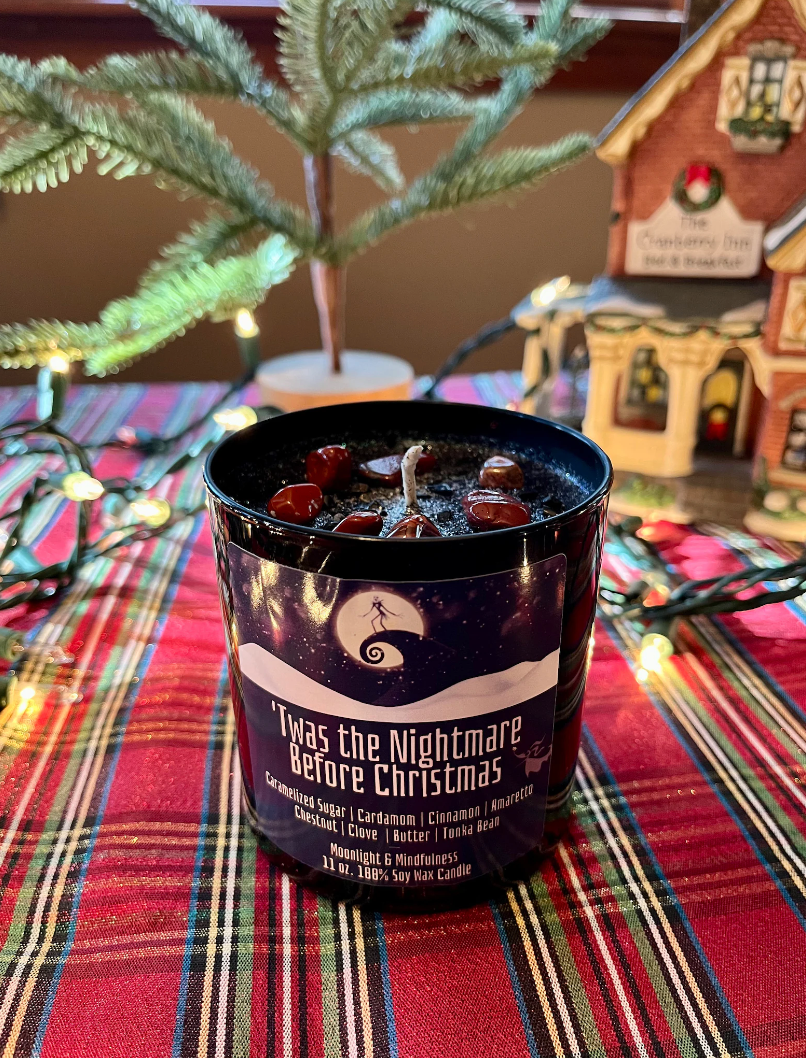 Moonlight & Mindfulness - Wholesale Jar/Filled Candle - Spooky Holiday Scents, Grinch, Nightmare Christmas, Krampus3