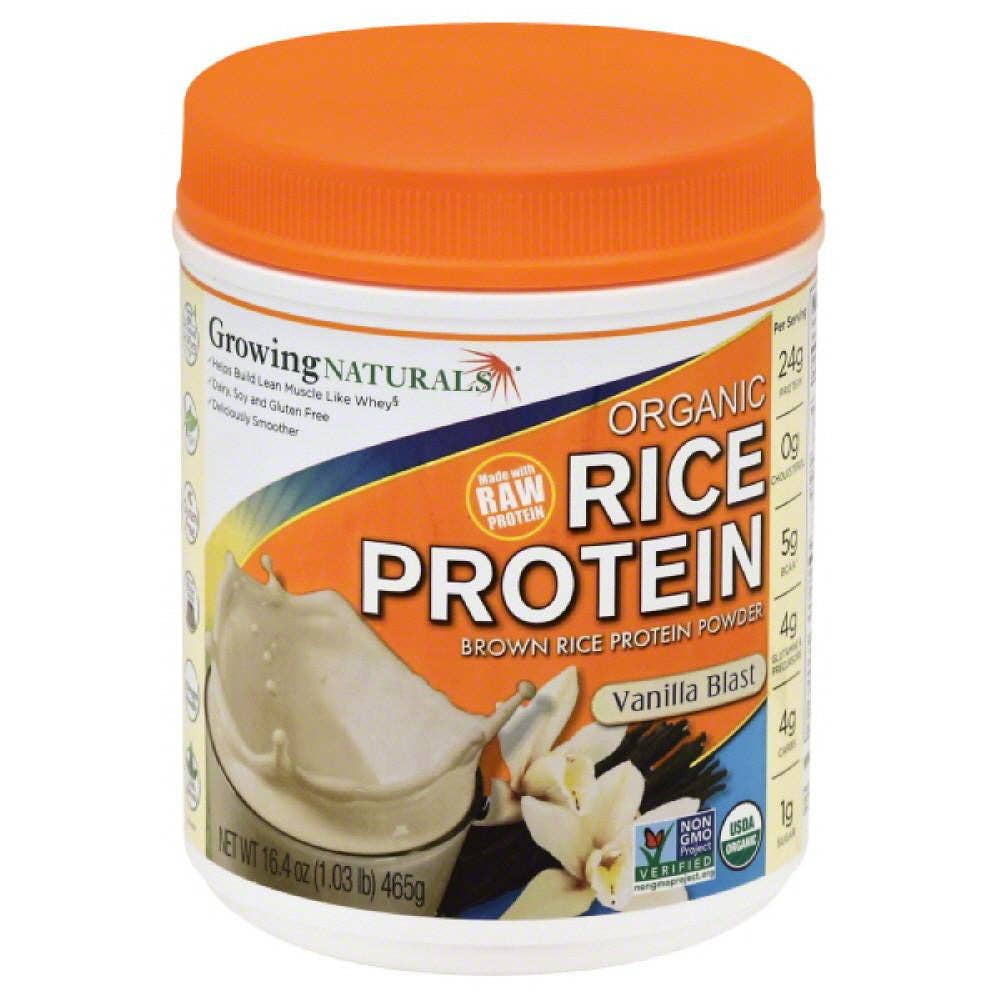 KeHE Distributors, LLC - Wholesale Protein/Superfood Powder - Growing Naturals Vanilla Blast Brown Rice Protein Powder, 16.4 Oz0
