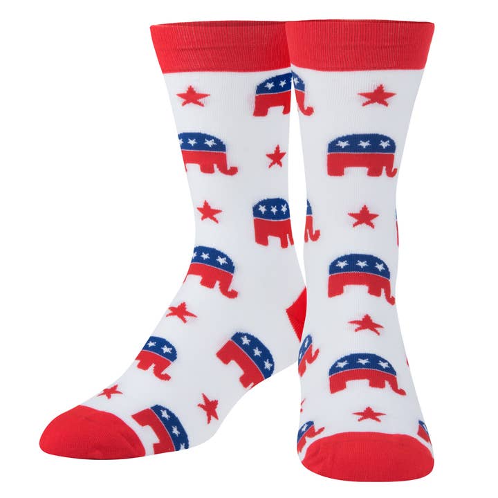 Crazy Socks - Wholesale Socks - Men's - Crazy Socks - Mens Crew - Republican