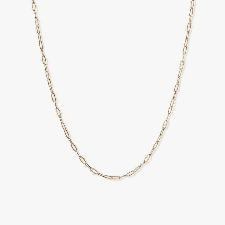 Paperclip Gold Filled Layering Chain Necklace for wholesale by LucyKitty Jewelry