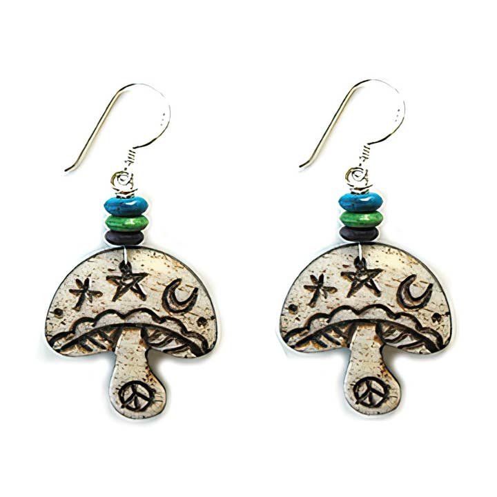 Gypsy Rose - Vente Boucles d'oreilles pendantes - BOUCLES D'OREILLES OS DE CHAMPIGNON SPATIAL0