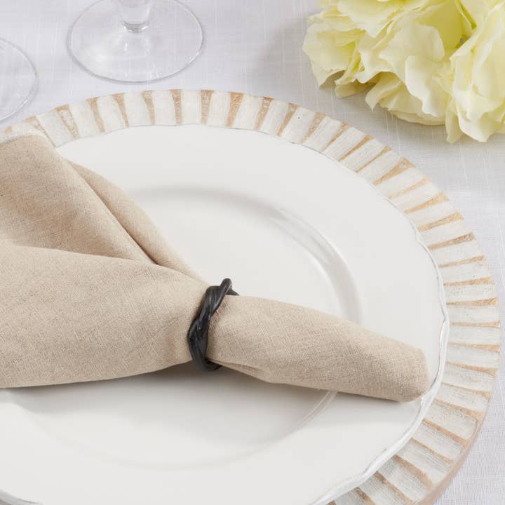 Saro Lifestyle - Wholesale Napkin ring - Twisted Resin Napkin Ring2