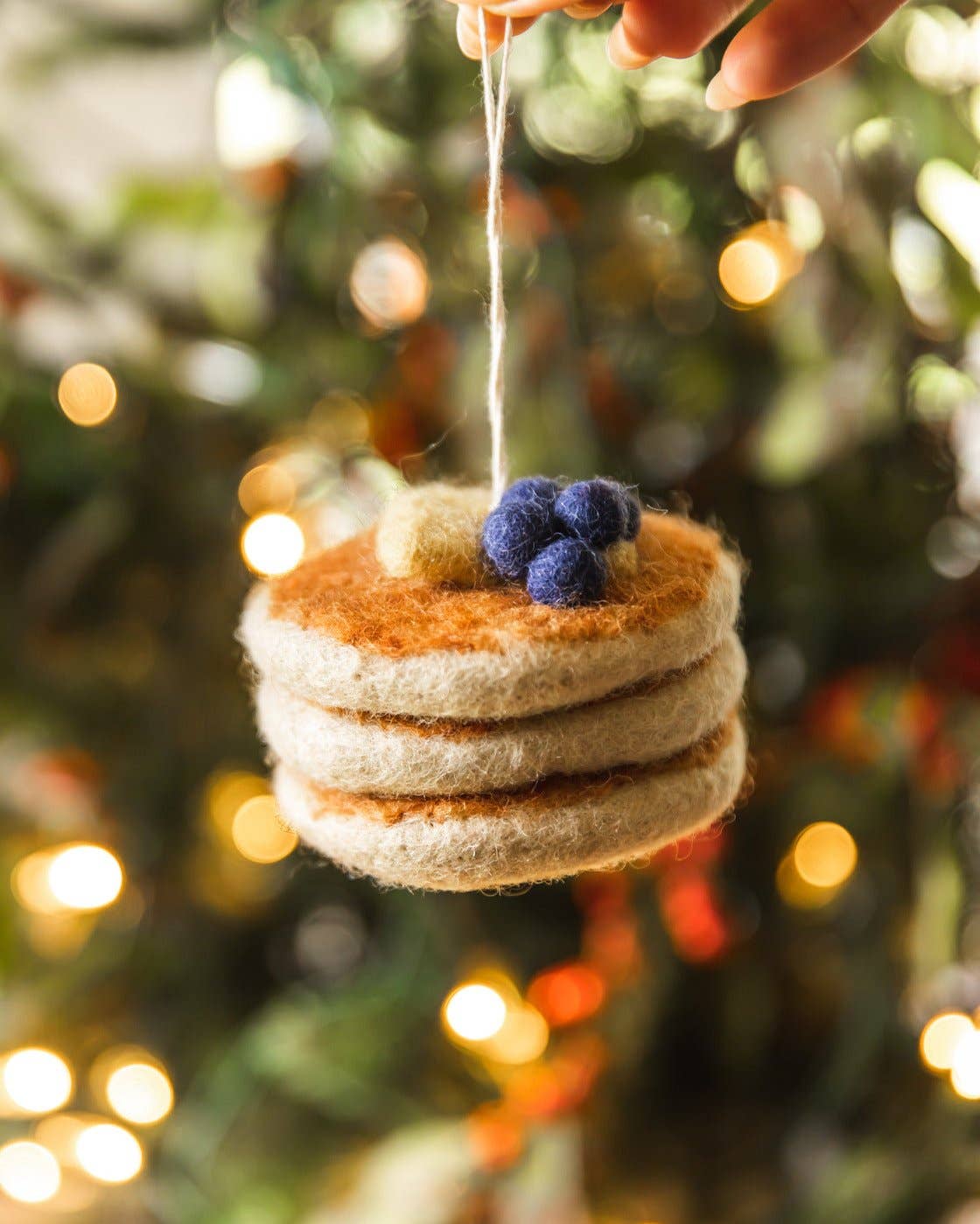 Farmhouse Pottery - Wholesale Ornament - Felted Pancake Ornament1