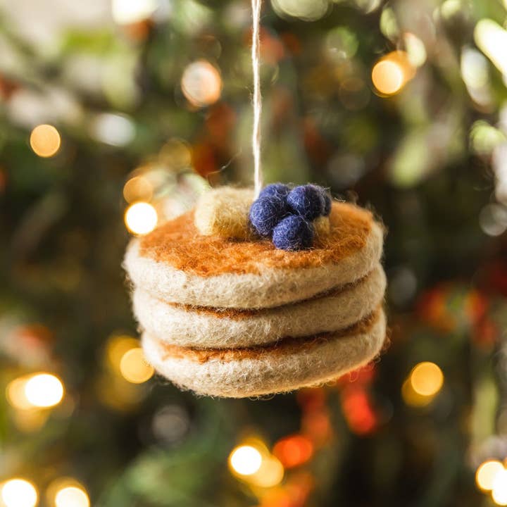Farmhouse Pottery - Wholesale Ornament - Felted Pancake Ornament1