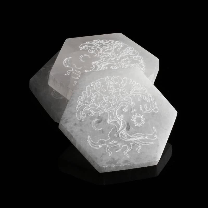 UniArt - Wholesale Ornament - Hexagonal selenite plate0