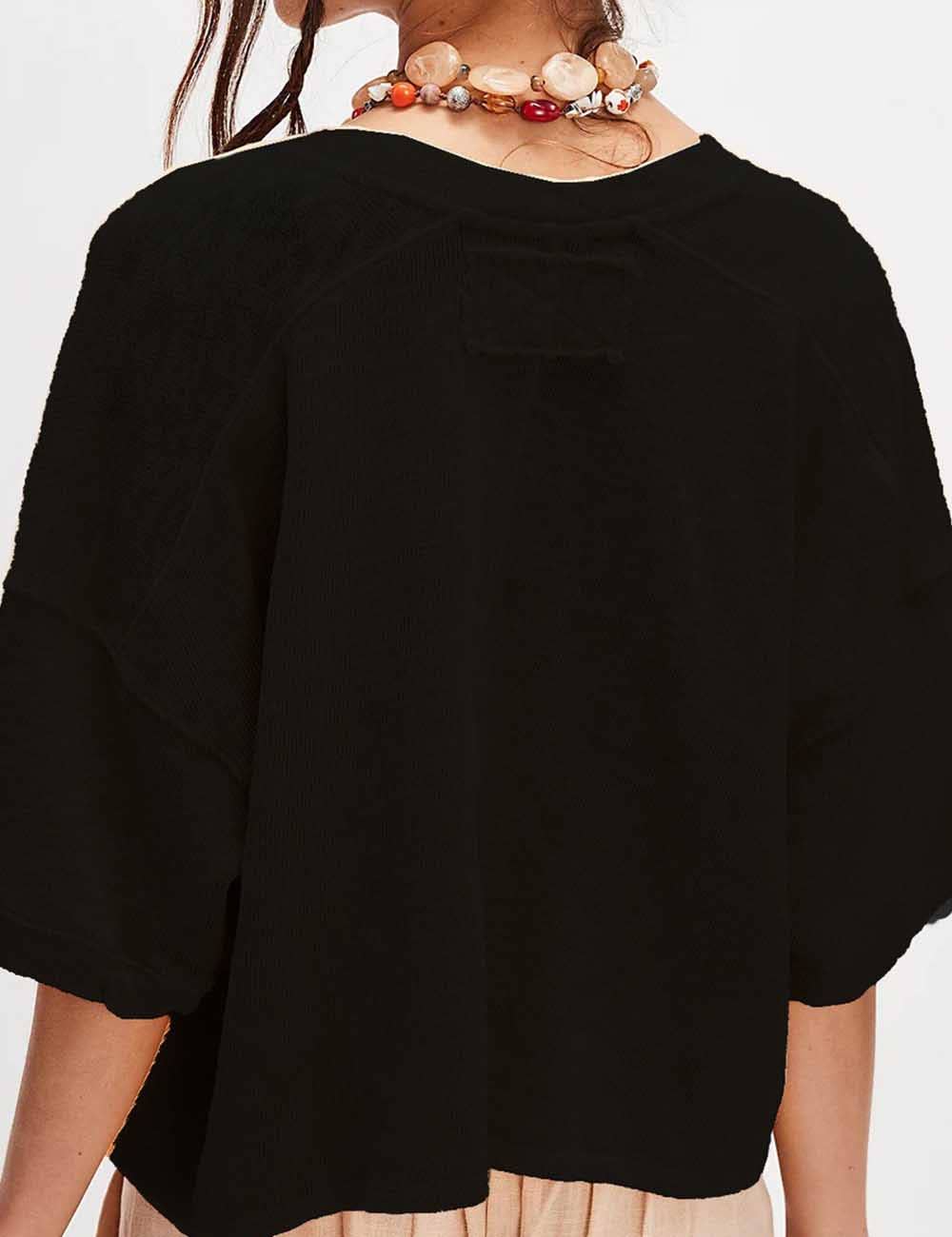 Sweetkama - Wholesale Cardigan - Women's - Ladies Solid Color Midi Sleeves Knitted Cardigan4