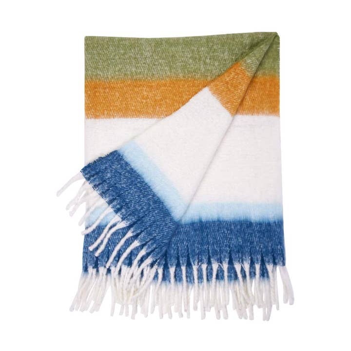 Navy Green Cuddle Throw for wholesale by rockflowerpaper