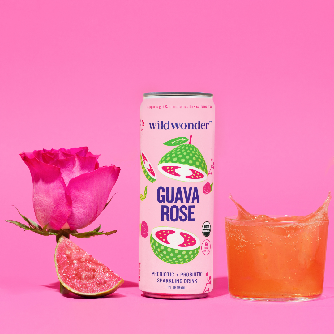 Guave Rose Sparkling Prebiotic + Probiotisches Getränk im