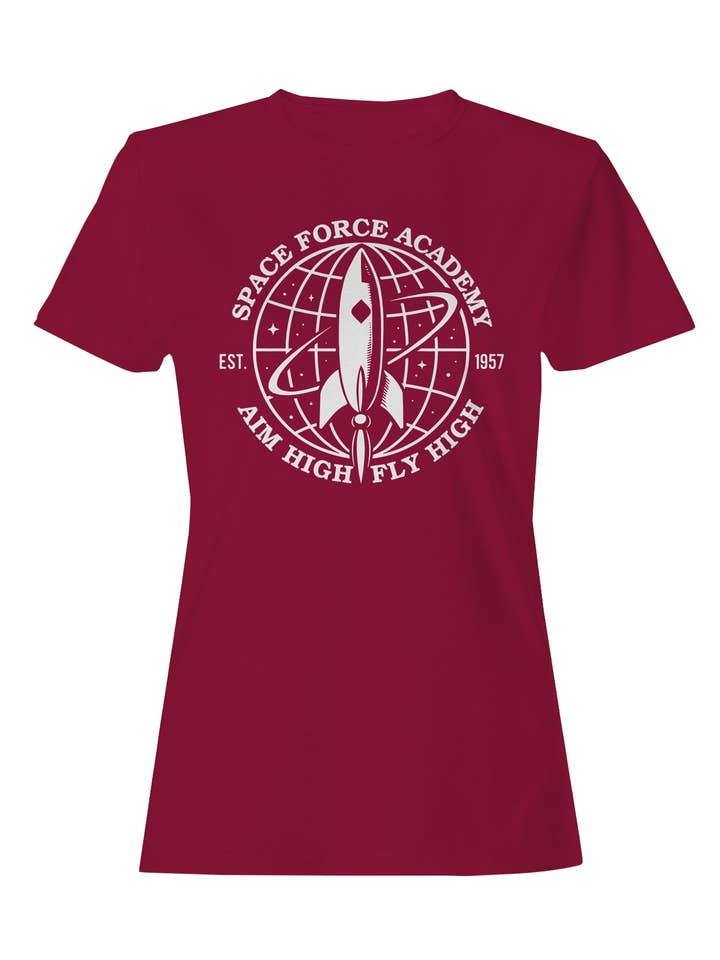 Space Force Academy Rocket Emblem Women's T-shirt for wholesale by TShirtGuys.com