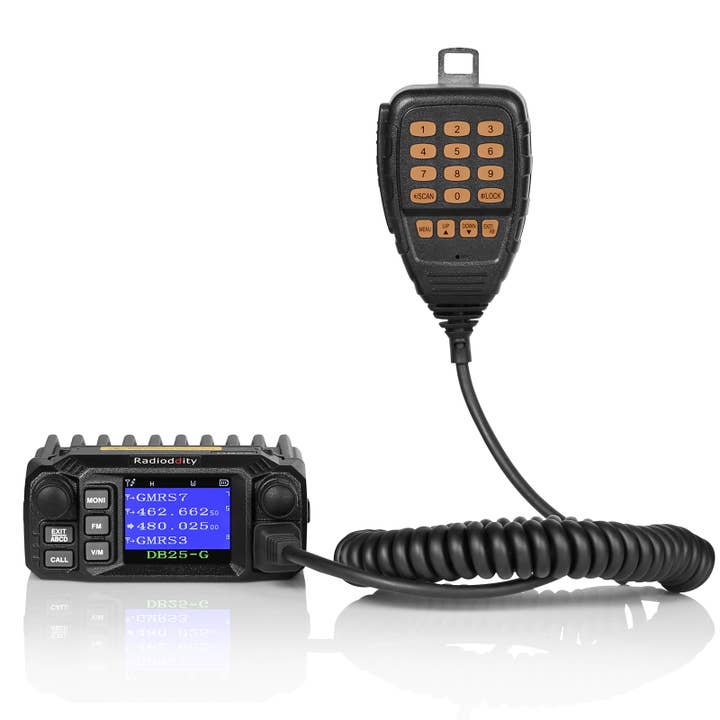 Radioddity - Wholesale Small/Handheld Appliance - Radioddity DB25-G GMRS Mobile Radio | 25W | Quad Watch | UHF VHF Scanning | Repeater Capable