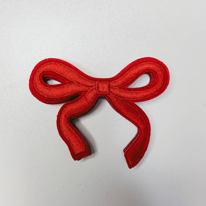 TEELUX - Wholesale Patch - 3.75" Embroidered Bows (Choose your color) - Embroidered Hat Patch