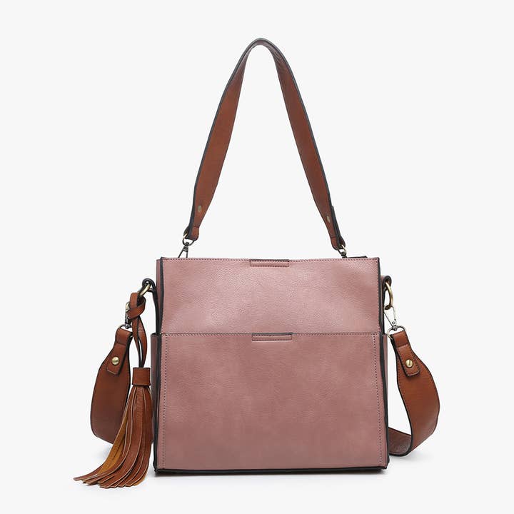 Jen & Co. - Wholesale Shoulder Bag - Women's - M1867 Lyla 2-in-1 Bucket Bag w/ Guitar Strap