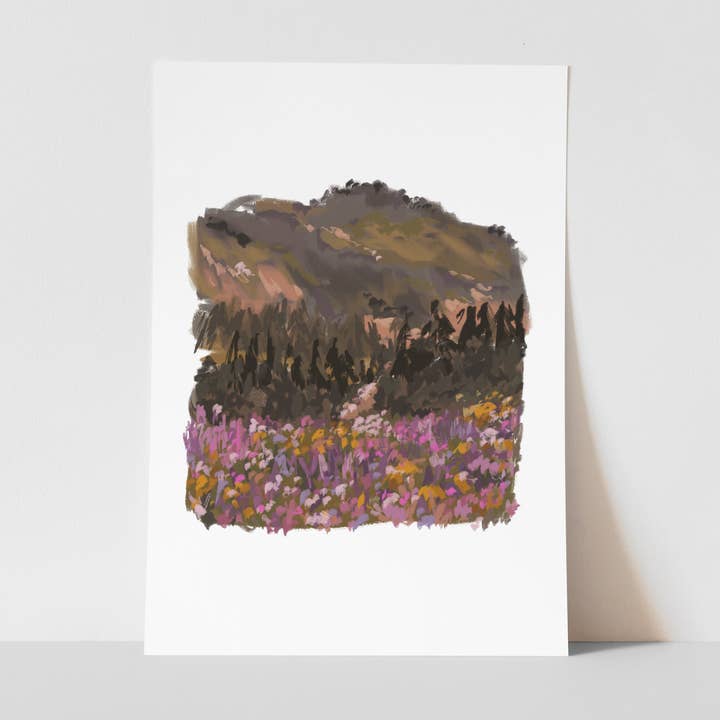 Wildflower Forest, Art Print, Nature, Calming Wall Decor for wholesale by Georgie King Designs