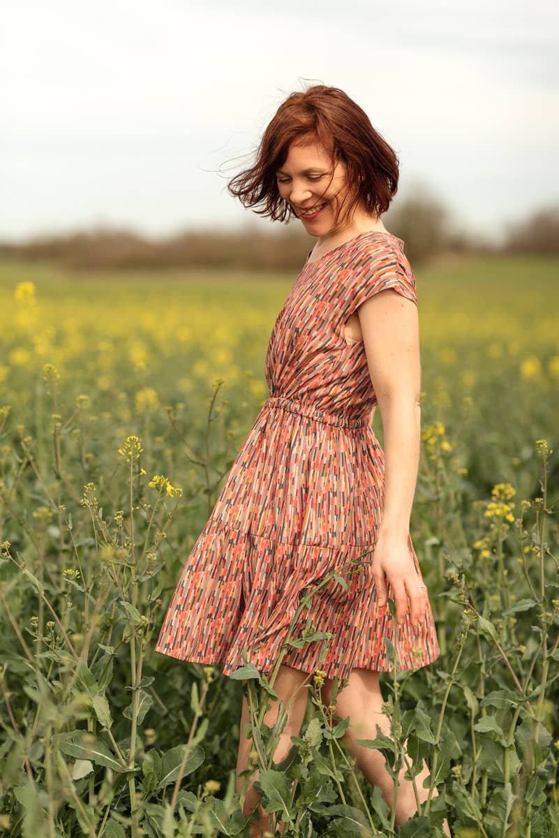 Eglantine et Zoé - Venta al por mayor Tela - Tela de popelina viscosa Roc Coral9