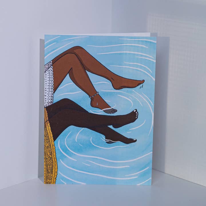 Black Girl Summer Greeting Card for wholesale by Fanm Djanm