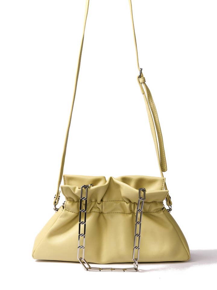 Mila Bag in glad leer, Geel voor wholesale door Bob Ore Blue Collection