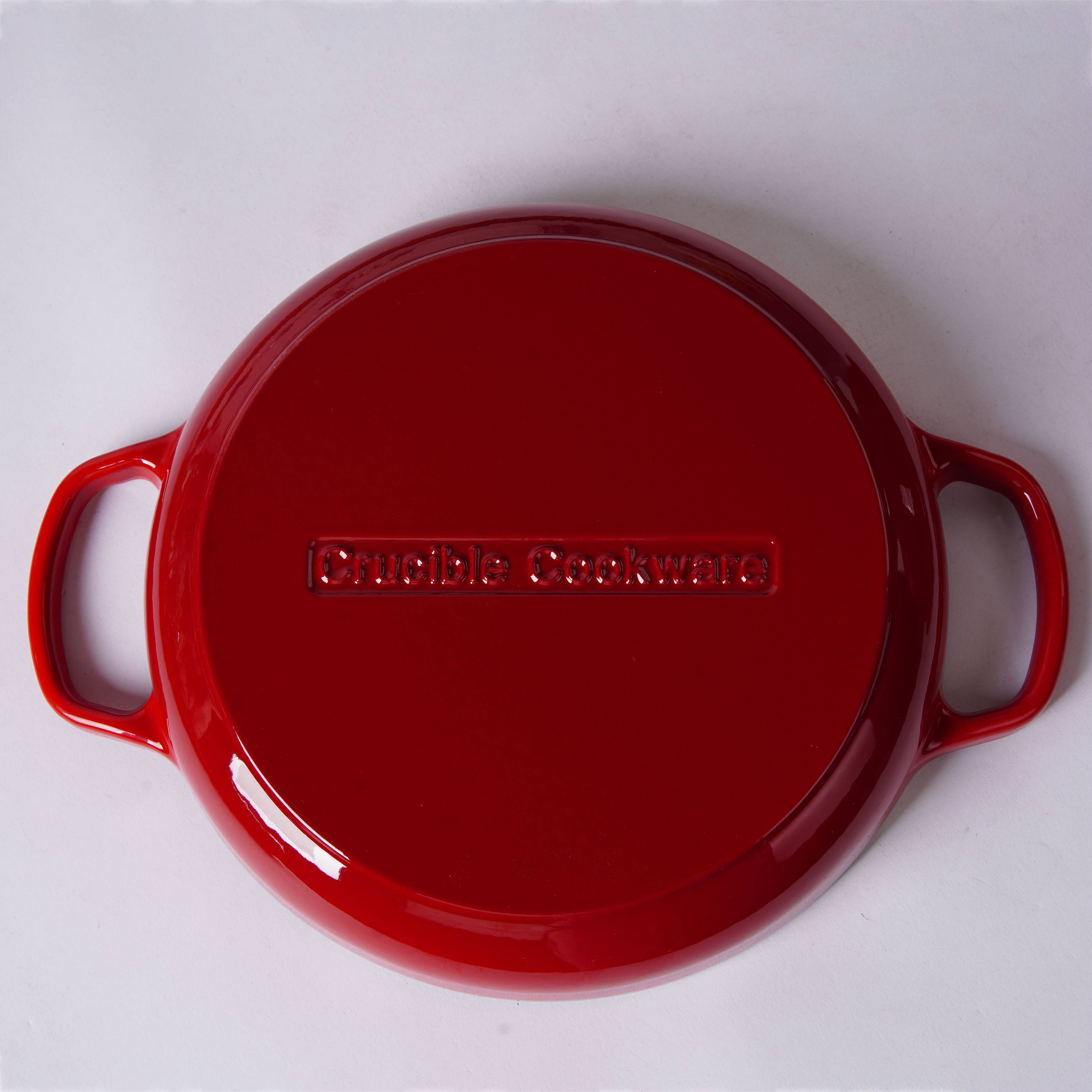 Crucible Cookware - Wholesale Bread Pan - Enameled Cast Iron Bread Pan, Artisan Bread Oven Form - Red8