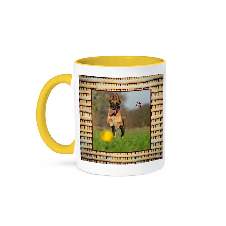 3dRose - Wholesale Coffee Mug - 3dRose, Malinois Playing Ball, Realistic Bamboo Look, Sign of the Dog, Chinese, Mug