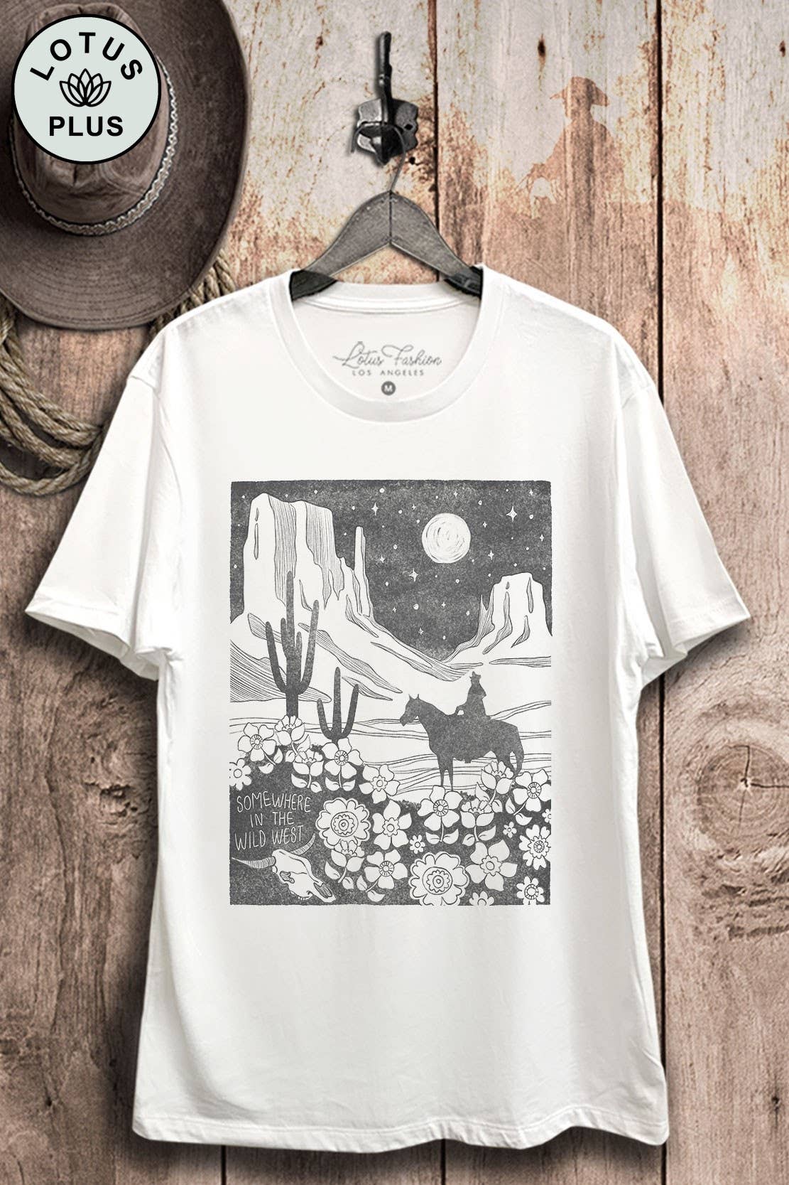 Lotus Fashion Collection - Wholesale Screen Printed T-Shirt - Women's - Somewhere In The Wild West Graphic Top1
