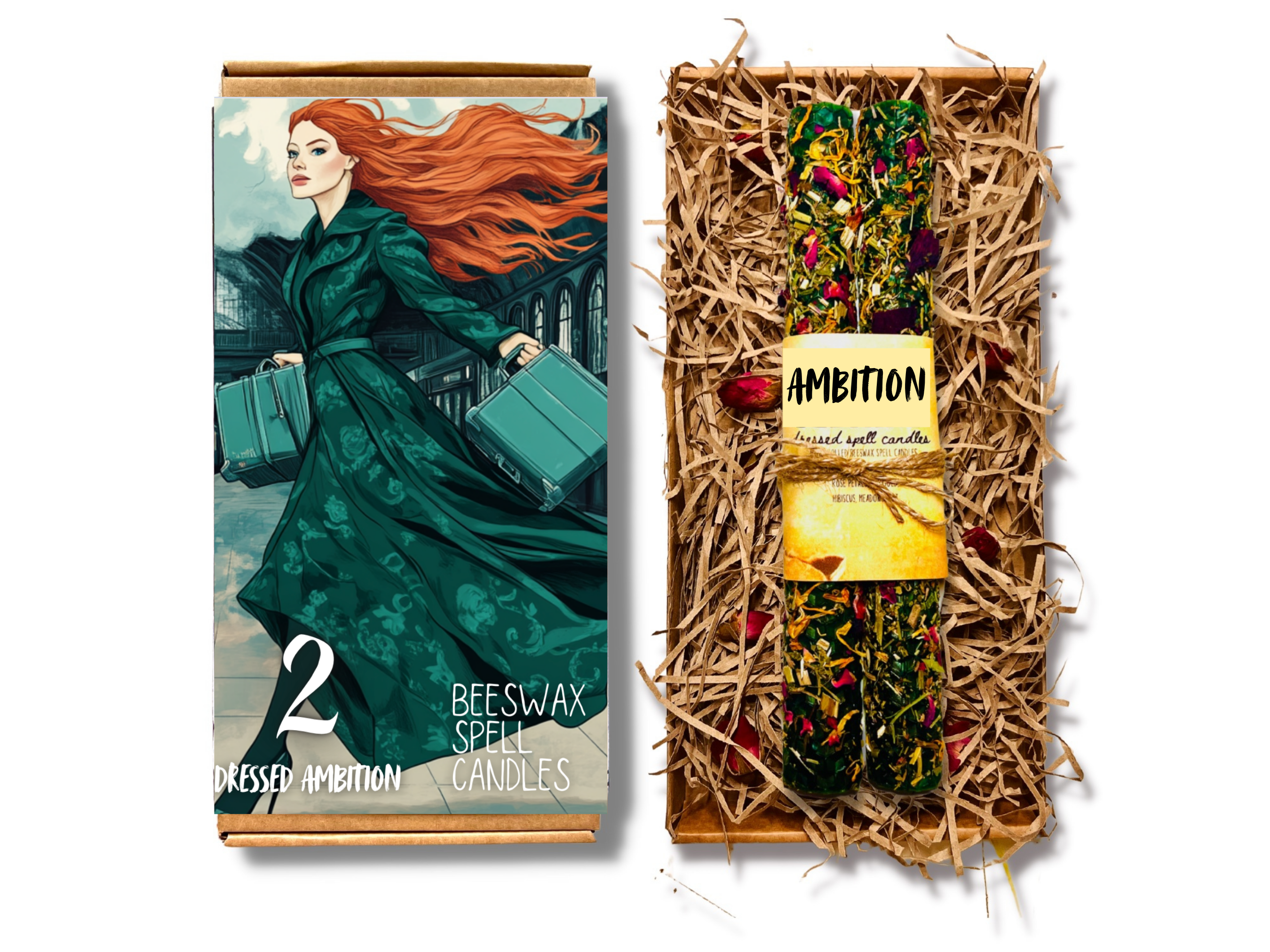 Phoenix Candle Company - Wholesale Votive Candle - Large Dressed Beeswax Spell Candles 8" (20cm)11