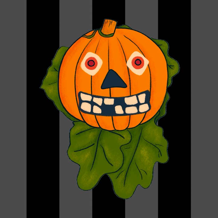 Alfinete de esmalte estilo vintage Jack O'Lantern por atacado de Fiat Lux Illustration