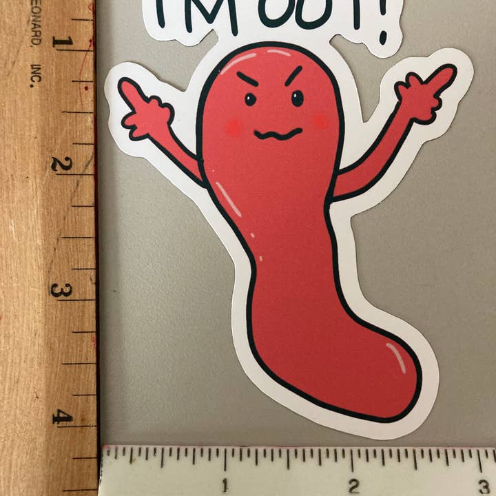 HS Print Shop – Großhandel Magnete – Wütender Blinddarm-Magnet, ich bin raus!