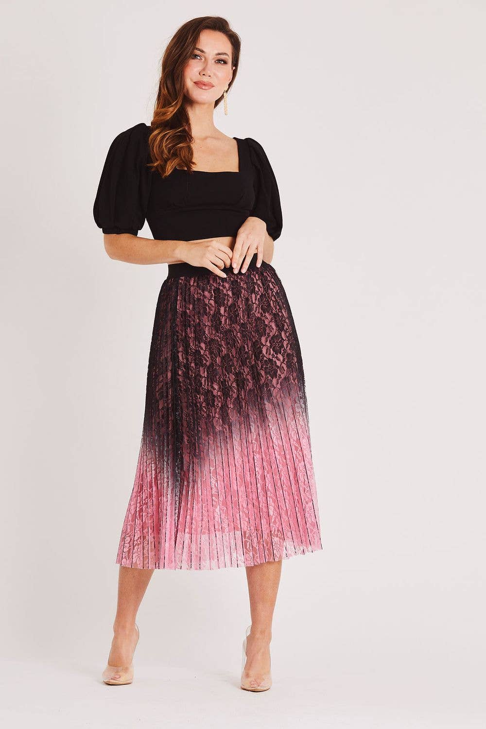 Skirt & Stiletto - Wholesale Skirt - Women's - Vienna - Pink And Black5