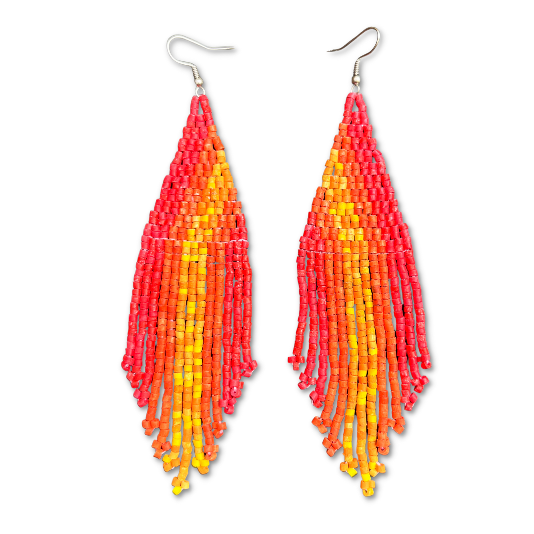 Los Colores de la Tierra - Wholesale Tassel Earrings - Lightweight Fringe Earrings in Elegant Ombre1