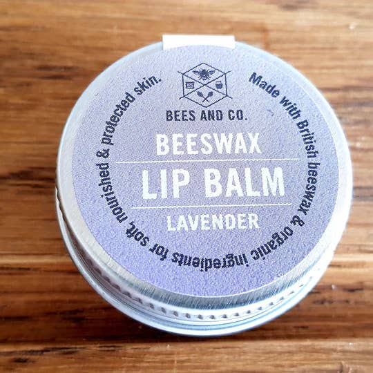 Organic Hand made British Beeswax Lip Balm 10g - Lavender for wholesale by Bees & Co