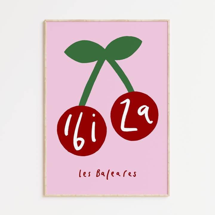 Ibiza Cherries Print for wholesale by Kitty Makes