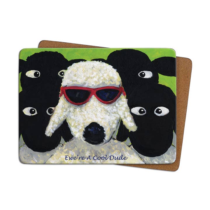 Tapete de mesa Ewe're A Cool Dude Sheep por atacado de The Whimsical World of Thomas Joseph