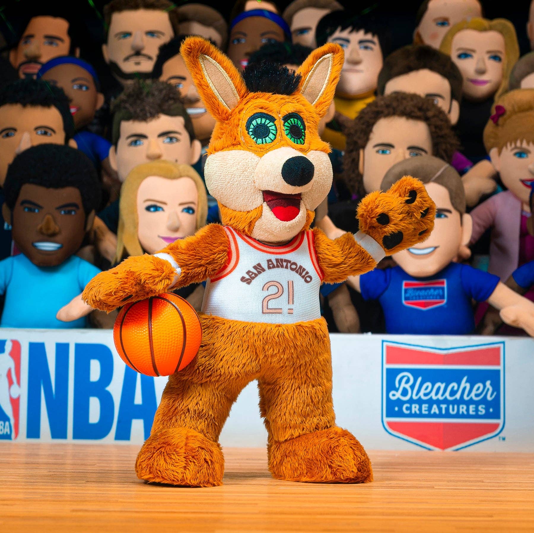 Uncanny Brands - Wholesale Stuffed/Plush Toy - Kids & Baby - Bleacher Creatures San Antonio Spurs Coyote 10" Mascot Plush Figure (City Edition)3