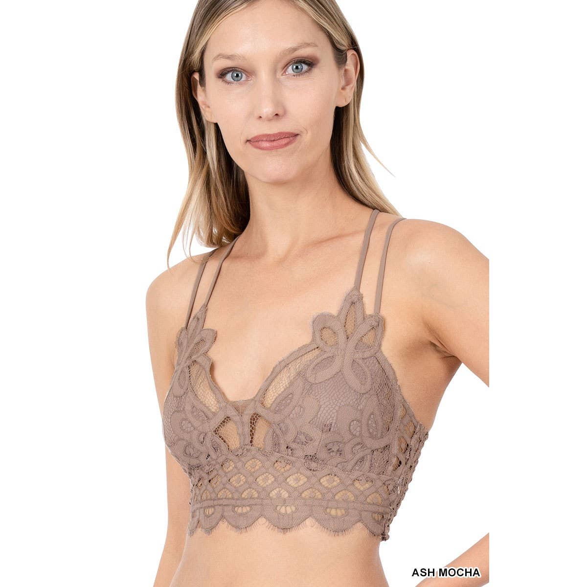 Apolline - Wholesale Bralette - Women's - CROCHET LACE BRALETTE WITH BRA PADS1