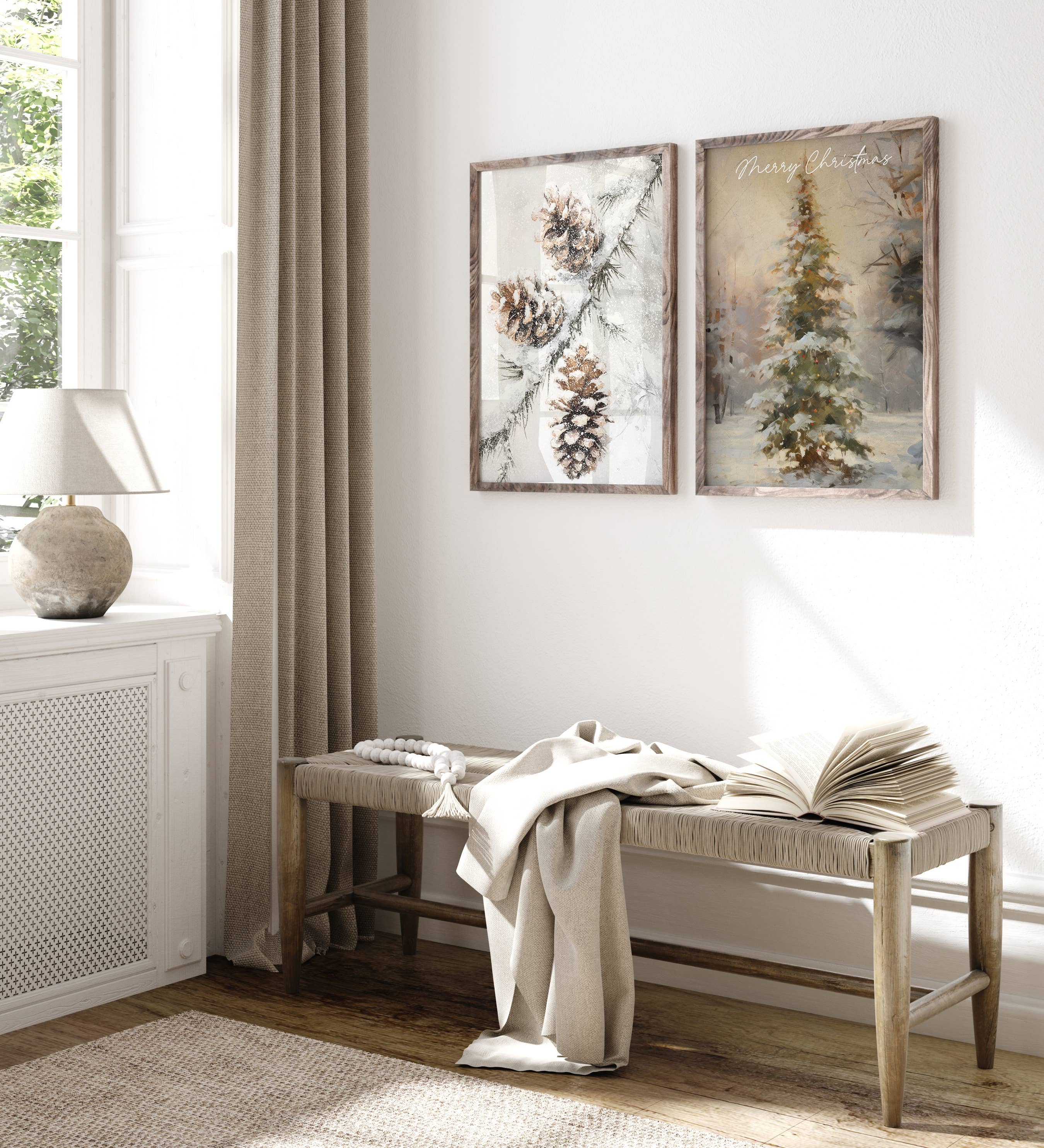 Porter Lane Home – wholesale Art print – Winter Pinecone Art Print4