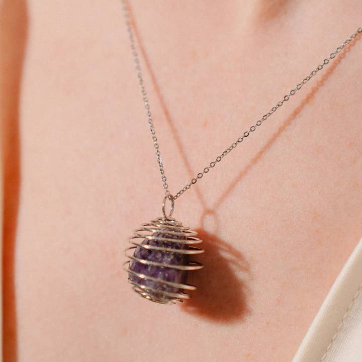 PHOEBE´S – wholesale Pendant/charm necklace – Holder Necklace, Natural Stones Pendant, Gemstone Gift