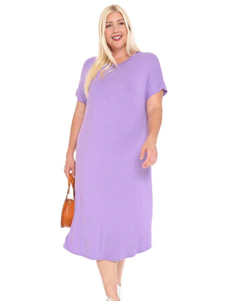 Allium - Vente Robe – femme - Robe midi à épaules dénudées en ligne grande taille4