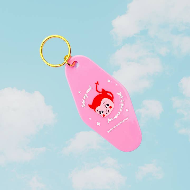 Party Mountain Paper co. - Wholesale Keychain - Unisex - Sold My Soul Motel Tag Keychain | Last Chance