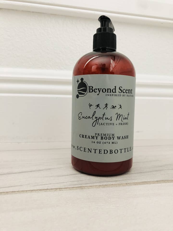 Eucalyptus Mint (Premium Creamy Body Wash Soap - 16 oz) for wholesale by Beyond Scent Inc.