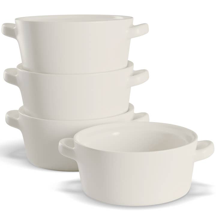 Kook - Wholesale Bowl - Kook Ceramic Stackable Soup Bowls, 23.6 oz, Set of 4