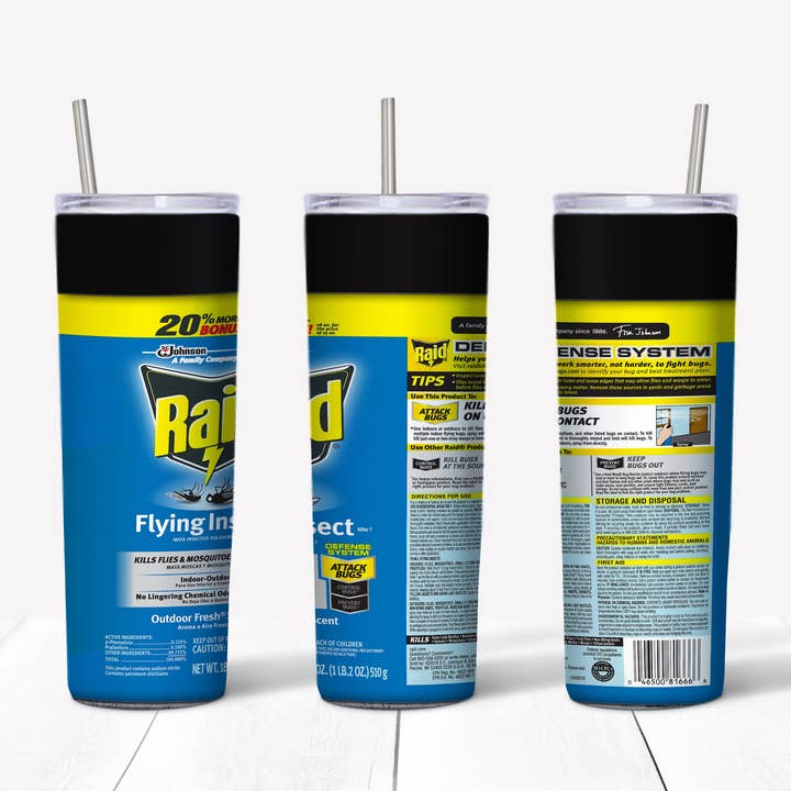 Raid - Flying Insects Straight Bicchiere Transfer, 20 oz per la vendita all'ingrosso da parte di Rustic Pineapple