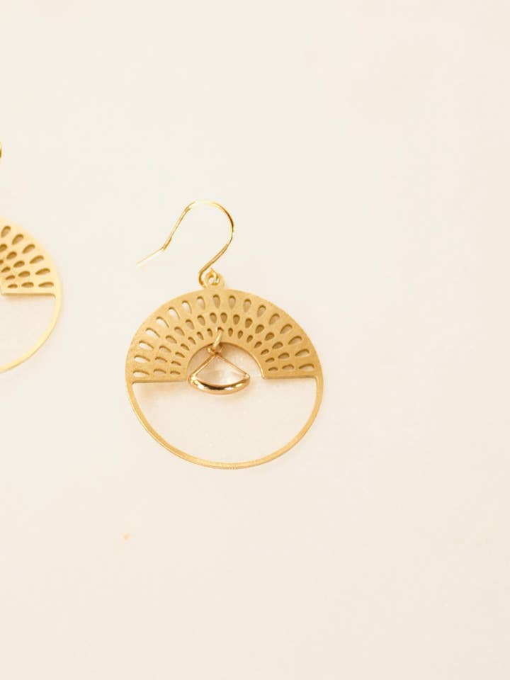 Deco Crystal Hoop Earrings for wholesale by Moxie Collective (formerly Atonement Design)