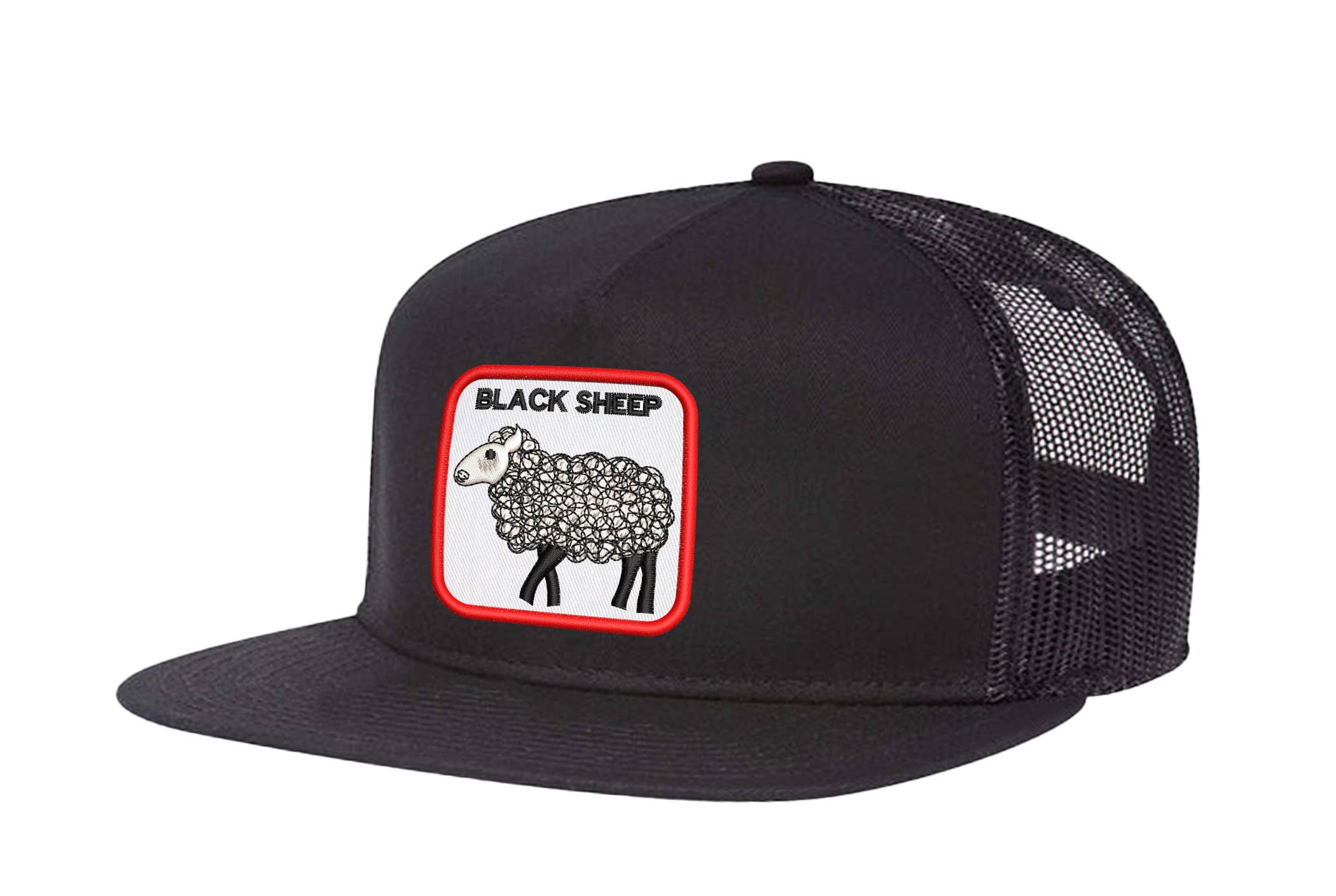 Multi-Vendor Sales - Wholesale Trucker Hat - Unisex - The Black Sheep Animal Patch Embroidered Trucker Hat5