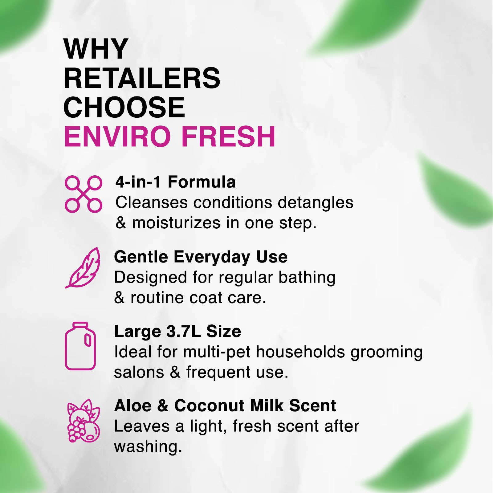 Enviro Fresh - Wholesale Hondenshampoo - Hond - Hondenshampoo 4 in 1, Wilde Bessen Aloë Geur 3,7L2