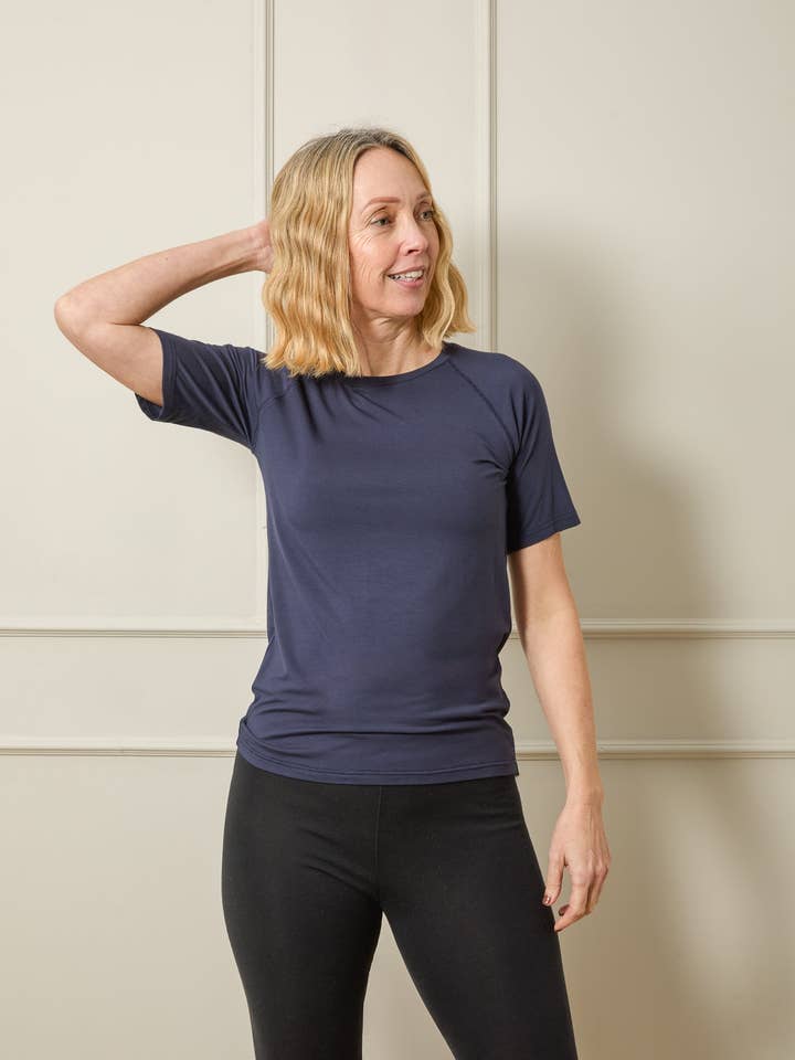 CHALK - Wholesale T-Shirt - Women's - Maddie Top | Navy2