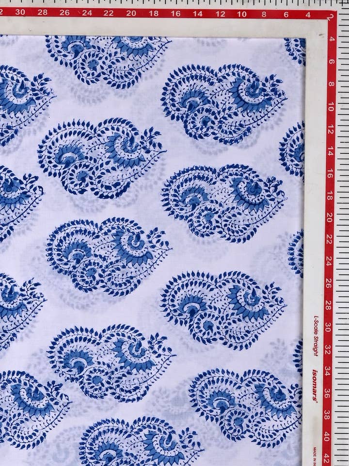 Hand Block Printed Fabrics - Handmade Fabric Yardage, fabric by the yard for wholesale by Jai Texart LLP