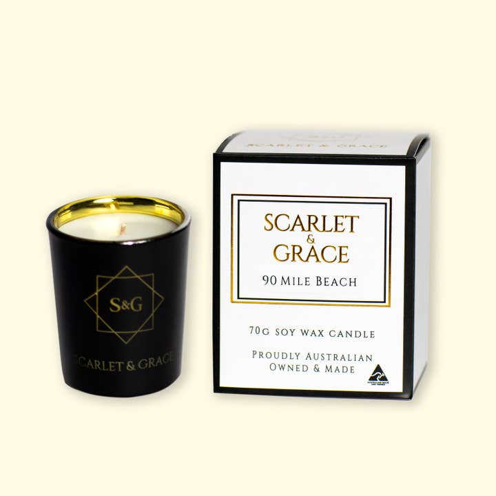 90 Mile Beach - 70gm Soy Wax Candle for wholesale by SCARLET & GRACE