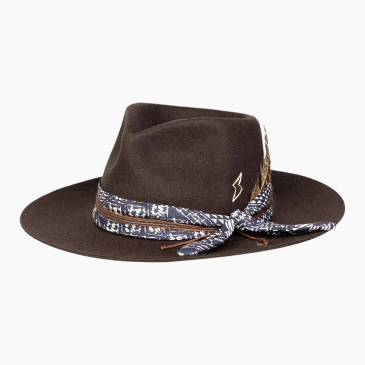 Serenade - Elegant Ribbon Knots Wide Brim Fedora Hat for wholesale by Ruediger Hats